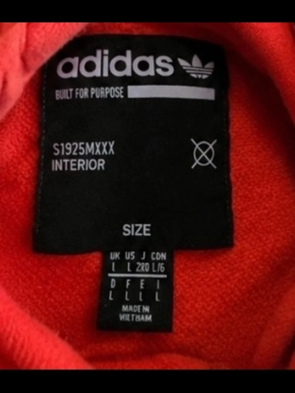 Adidas Orange Pullover Hoodie with Trefoil Logo - Picture 3 of 5
